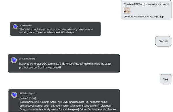 Chat with the AI Video Agent