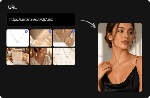 URL to jewelry video ad in minutes